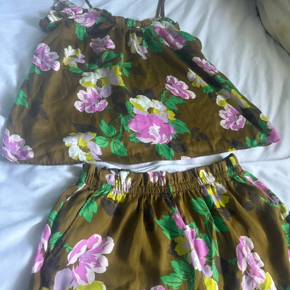 💚 Aerie | Floral Print Women's Sleepwear Set - Picture 3 of 8